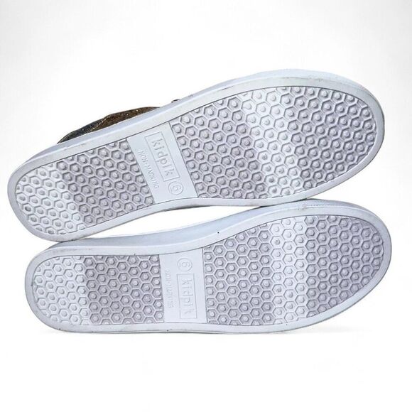 Kidpik 2 Tone Metallic Gold / Silver Glitter Casual Sneakers Youth 6 Women's 7 - Picture 8 of 11
